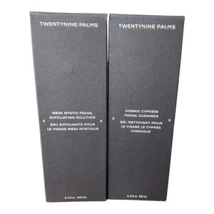 Twentynine Palms Cosmic Cypress Facial Cleanser & Mesa Mystic Facial exfoliating